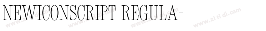 NewIconScript Regula字体转换 NewIconScript Regula字体转换